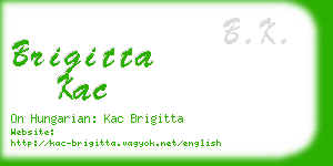 brigitta kac business card